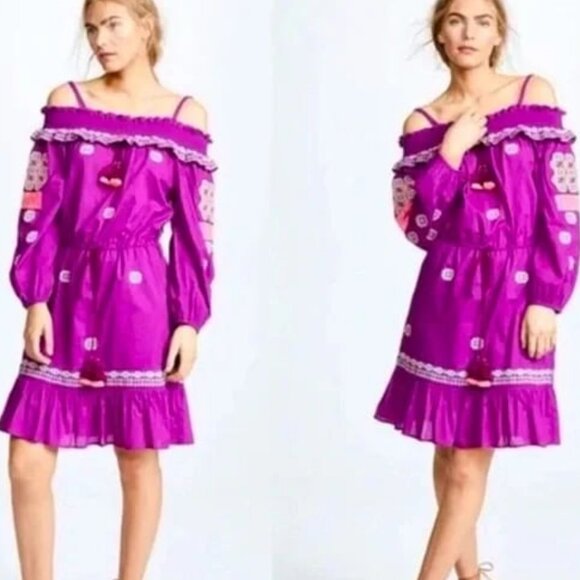 NWT FIGUE Sofia Boho Gypsy Mini Dress Artisan Handmade Embroidered M MSRP $595 - Picture 1 of 8